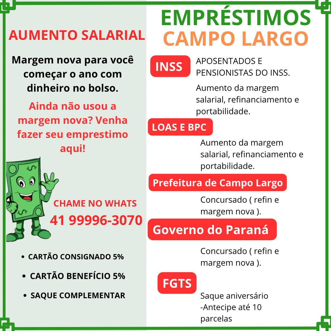 EMPRÉSTIMOS CAMPO LARGO