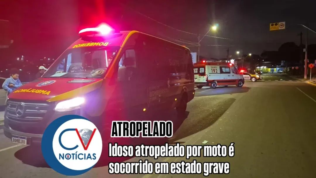 ​Idoso é atropelado por motocicleta e socorrido em estado grave no Distrito da Ferraria
