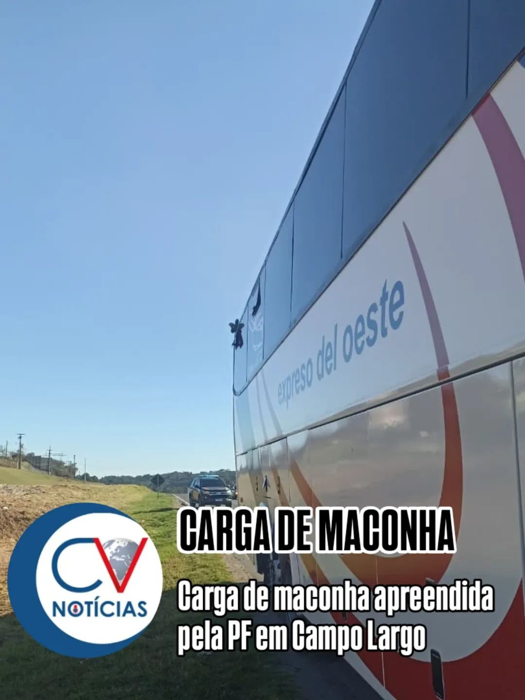 ​PF apreende quase duas toneladas de maconha em ônibus do Paraguai em Campo Largo
