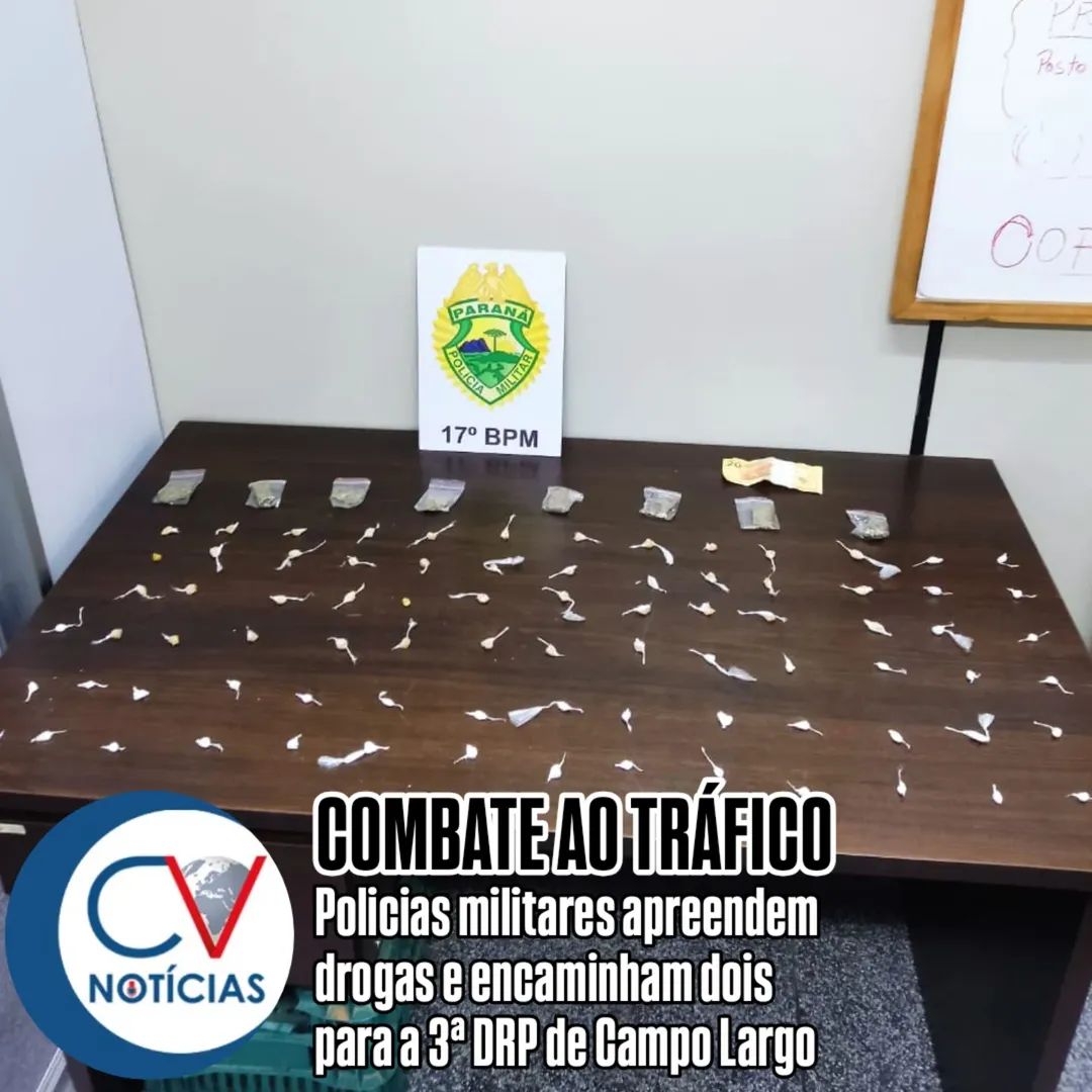 ​Polícia Militar apreende drogas e conduz dois suspeitos durante patrulhamento no bairro Bom Jesus