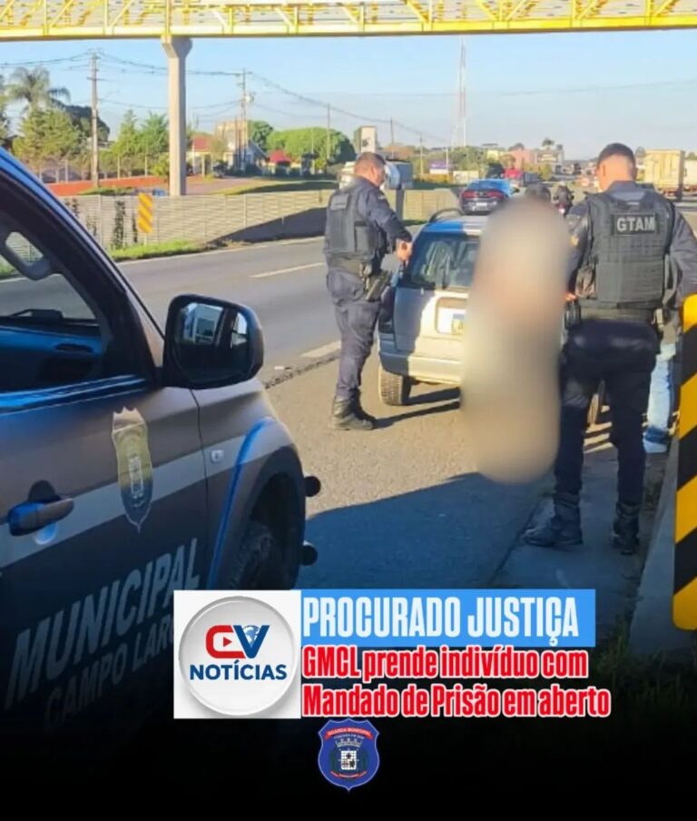 Guarda Municipal cumpre Mandado de Prisão por dívida pensão na BR-277 em Campo Largo