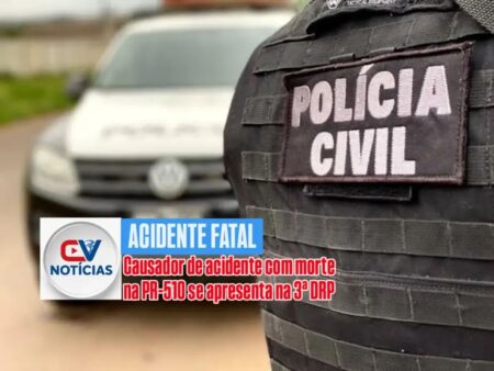 Motorista suspeito de causar acidente que matou mulher e fugir do local se apresenta à Delegacia de Campo Largo