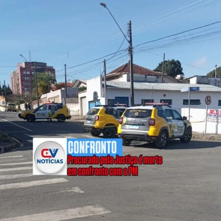Suspeito morre em confronto com a Polícia Militar no Centro de Campo Largo