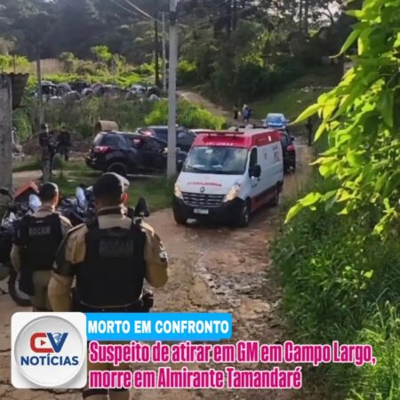 Suspeito de balear Guarda Municipal morre em confronto com a RONE em Almirante Tamandaré